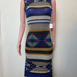 Elegant Multicolor Maxi Dress